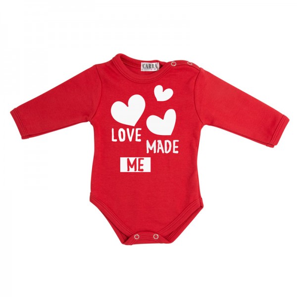 Carra Love Made Me бебешко боди